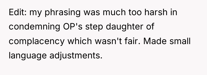 Edit: my phrasing was much too harsh in condemning OP's...