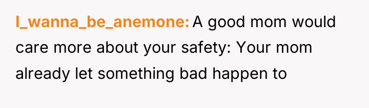 I_wanna_be_anemone A good mom would care more about your safety:...