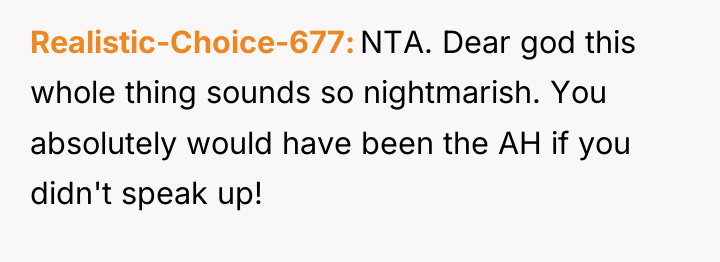 Realistic-Choice-677 NTA. Dear god this whole thing sounds so nightmarish....