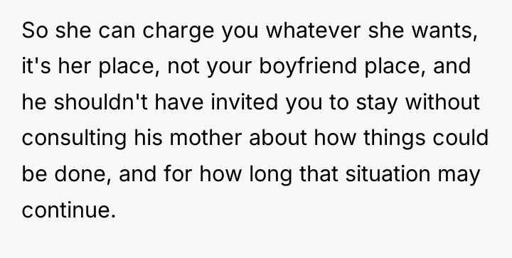So she can charge you whatever she wants, it's her...