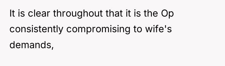 It is clear throughout that it is the Op consistently...