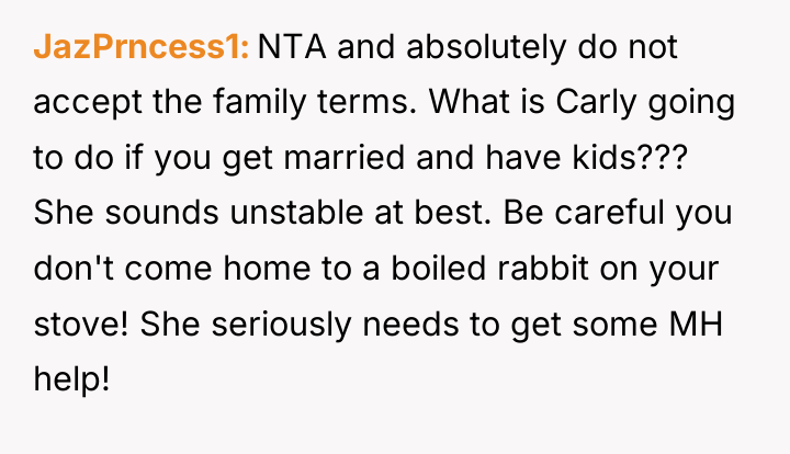 JazPrncess1 NTA and absolutely do not accept the family terms....