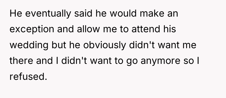 He eventually said he would make an exception and allow...