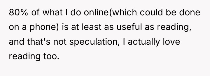 80% of what I do online(which could be done on...