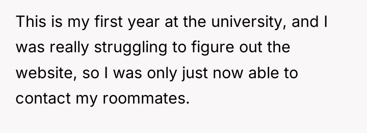 This is my first year at the university, and I...