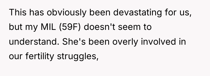 This has obviously been devastating for us, but my MIL...