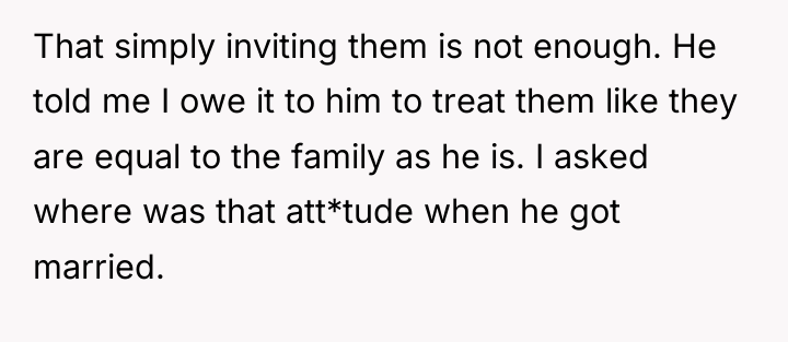 That simply inviting them is not enough. He told me...