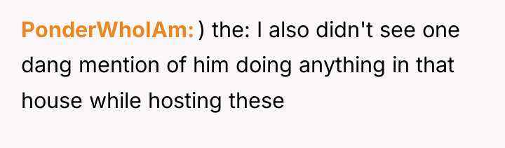 PonderWhoIAm ) the: I also didn't see one dang mention...