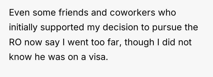 Even some friends and coworkers who initially supported my decision...