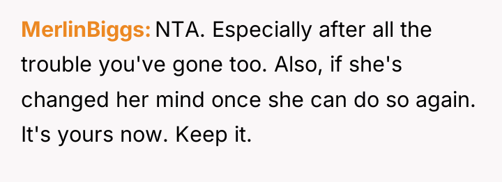 MerlinBiggs NTA. Especially after all the trouble you've gone too....