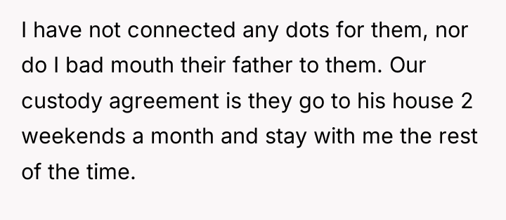 I have not connected any dots for them, nor do...