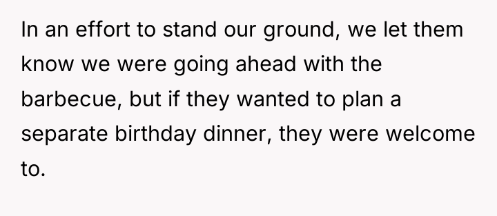 In an effort to stand our ground, we let them...