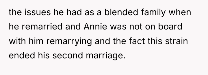 the issues he had as a blended family when he...