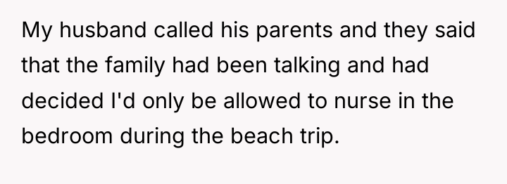 My husband called his parents and they said that the...