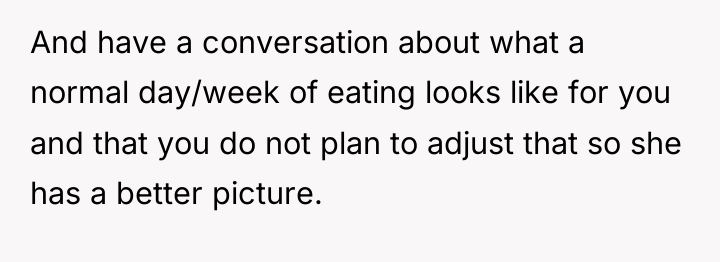 And have a conversation about what a normal day/week of...