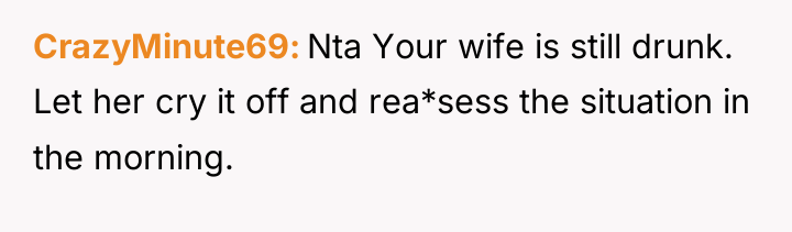 CrazyMinute69 Nta Your wife is still drunk. Let her cry...