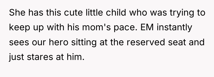 She has this cute little child who was trying to...