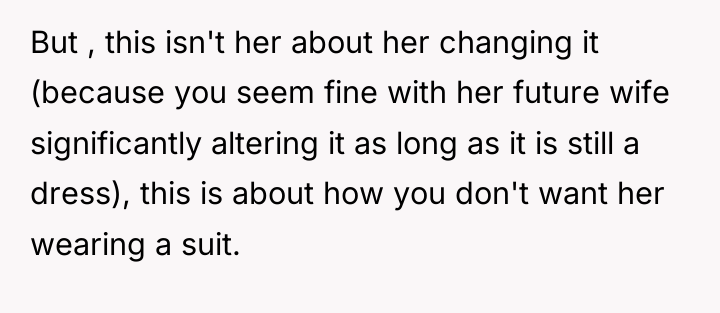 But , this isn't her about her changing it (because...