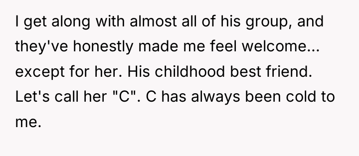 I get along with almost all of his group, and...