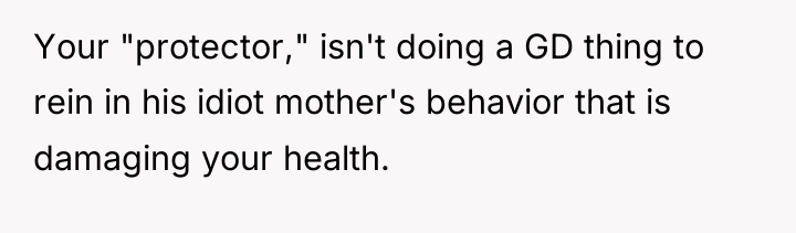 Your "protector," isn't doing a GD thing to rein in...