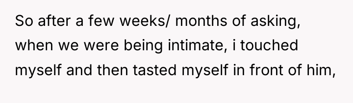 So after a few weeks/ months of asking, when we...