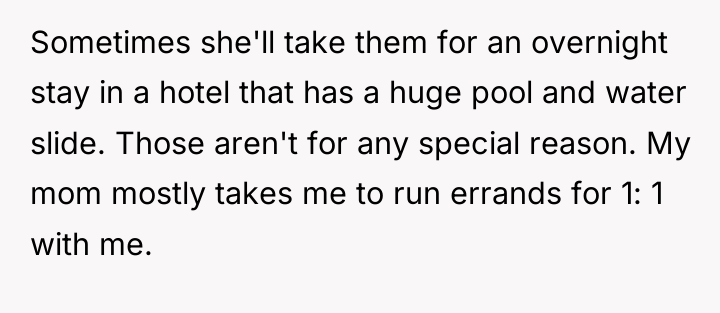 Sometimes she'll take them for an overnight stay in a...