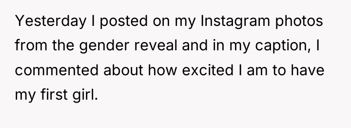 Yesterday I posted on my Instagram photos from the gender...