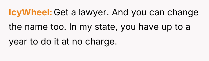 IcyWheel Get a lawyer. And you can change the name...
