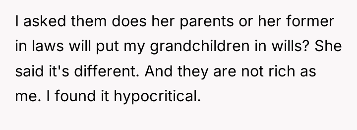 I asked them does her parents or her former in...