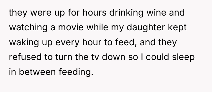 they were up for hours drinking wine and watching a...