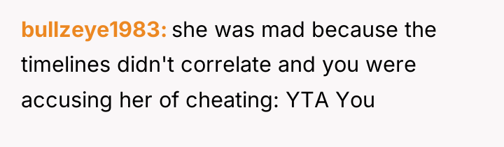 bullzeye1983 she was mad because the timelines didn't correlate and...