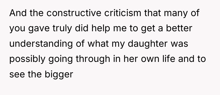 And the constructive criticism that many of you gave truly...
