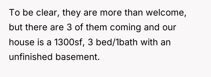 To be clear, they are more than welcome, but there...