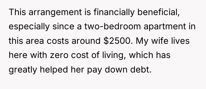 This arrangement is financially beneficial, especially since a two-bedroom apartment...