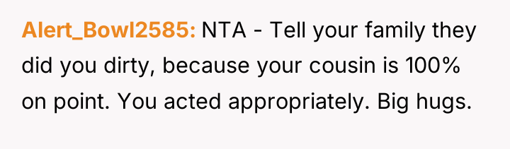 Alert_Bowl2585 NTA - Tell your family they did you dirty,...