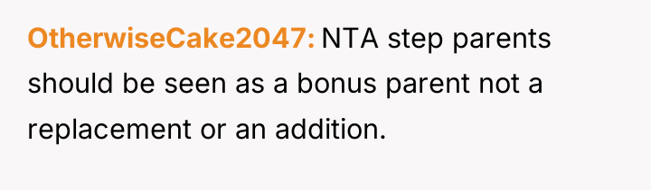 OtherwiseCake2047 NTA step parents should be seen as a bonus...