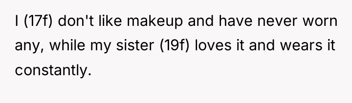 I (17f) don't like makeup and have never worn any,...
