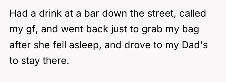 Had a drink at a bar down the street, called...