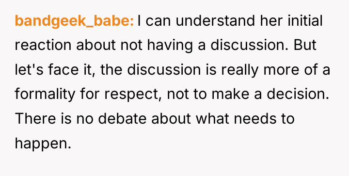 bandgeek_babe I can understand her initial reaction about not having...