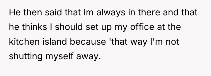 He then said that Im always in there and that...
