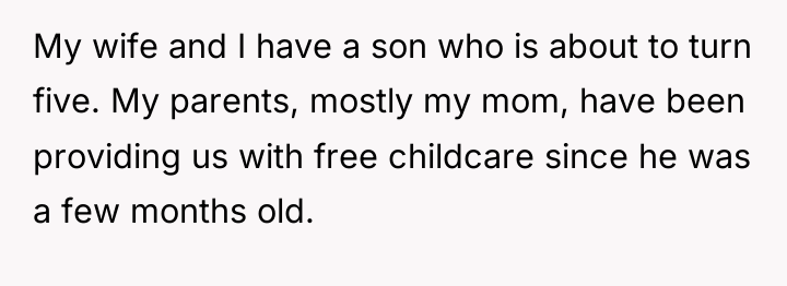 My wife and I have a son who is about...