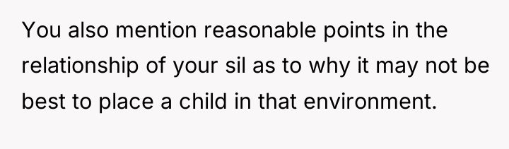 You also mention reasonable points in the relationship of your...