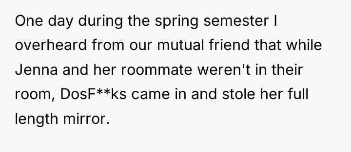 One day during the spring semester I overheard from our...