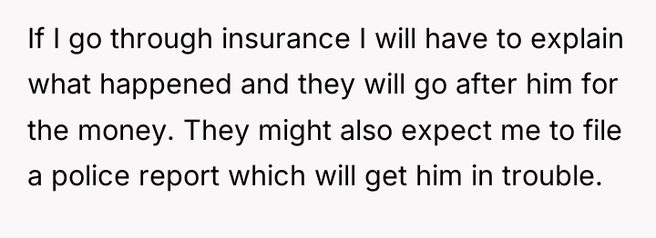 If I go through insurance I will have to explain...