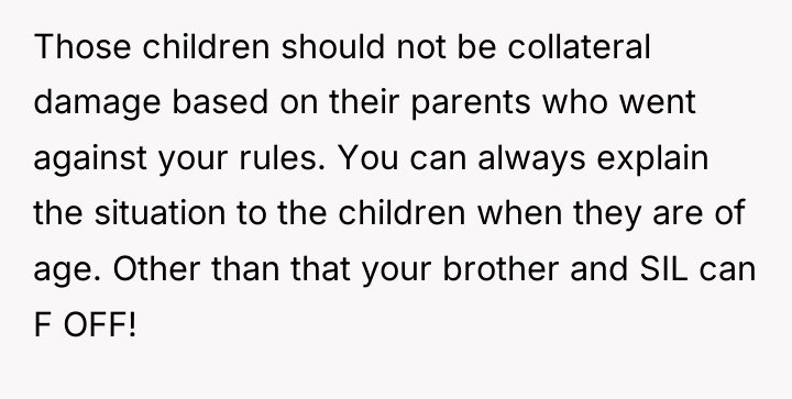 Those children should not be collateral damage based on their...