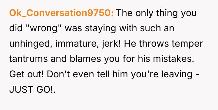 Ok_Conversation9750 The only thing you did "wrong" was staying with...