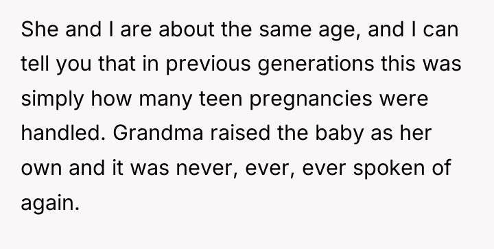 She and I are about the same age, and I...