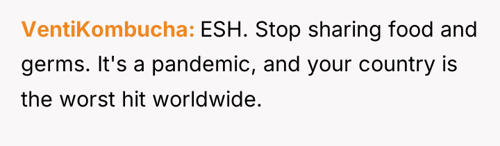 VentiKombucha ESH. Stop sharing food and germs. It's a pandemic,...