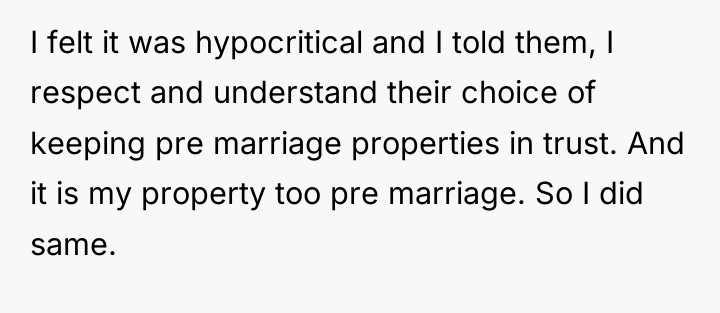 I felt it was hypocritical and I told them, I...