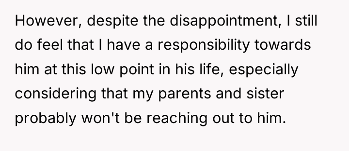 However, despite the disappointment, I still do feel that I...